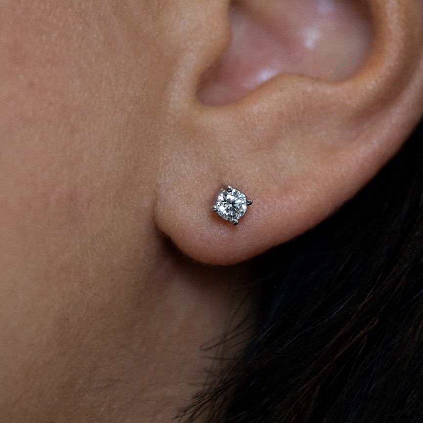 Orecchini Solitaire Diamante Lab-Grown 0.25 CTW — Oro 14K