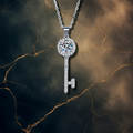 Moissanite Key Necklace — 1 Carat | Argento 925