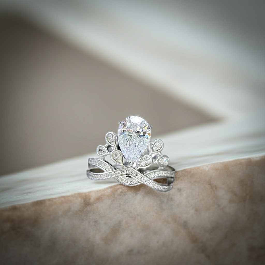 Anello Moissanite 2 Carati | Argento 925