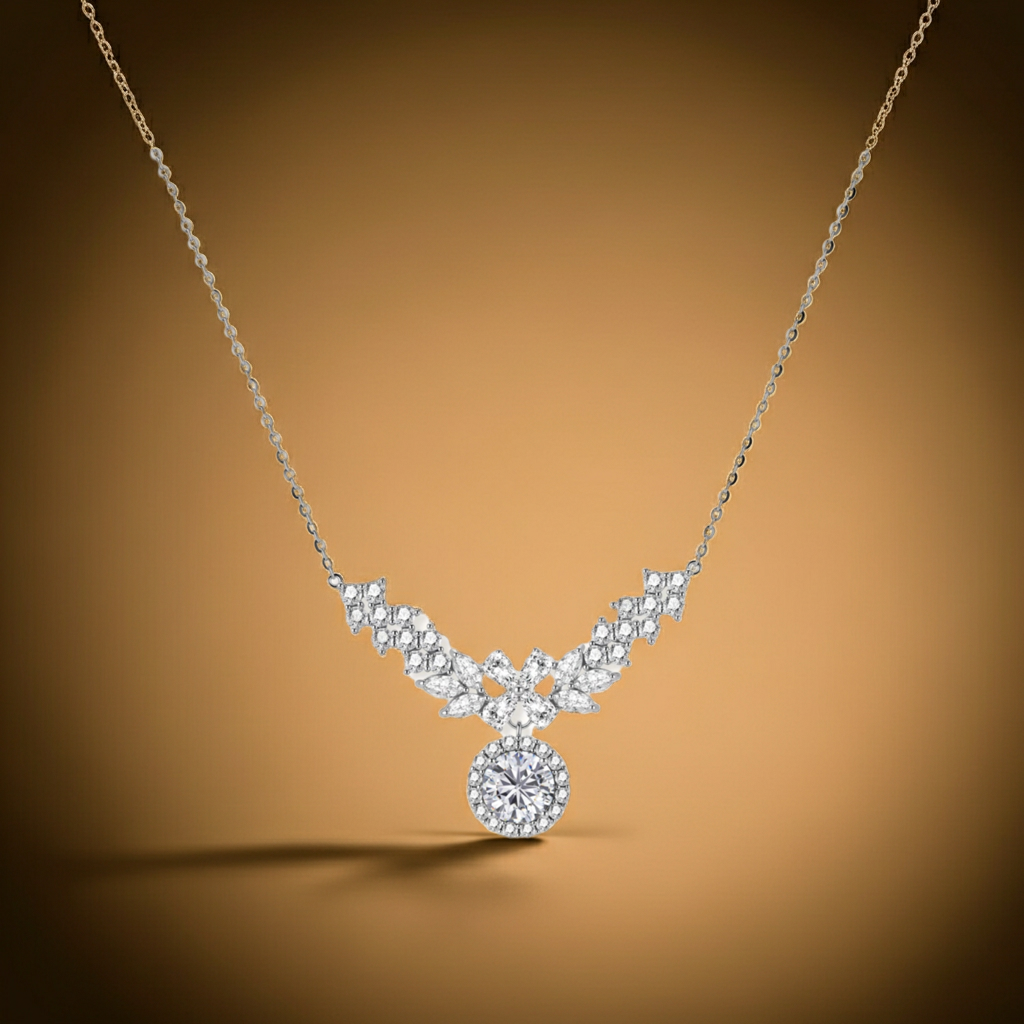 Collana Statement Ali Celesti — Moissanite VVS1 & Argento 925