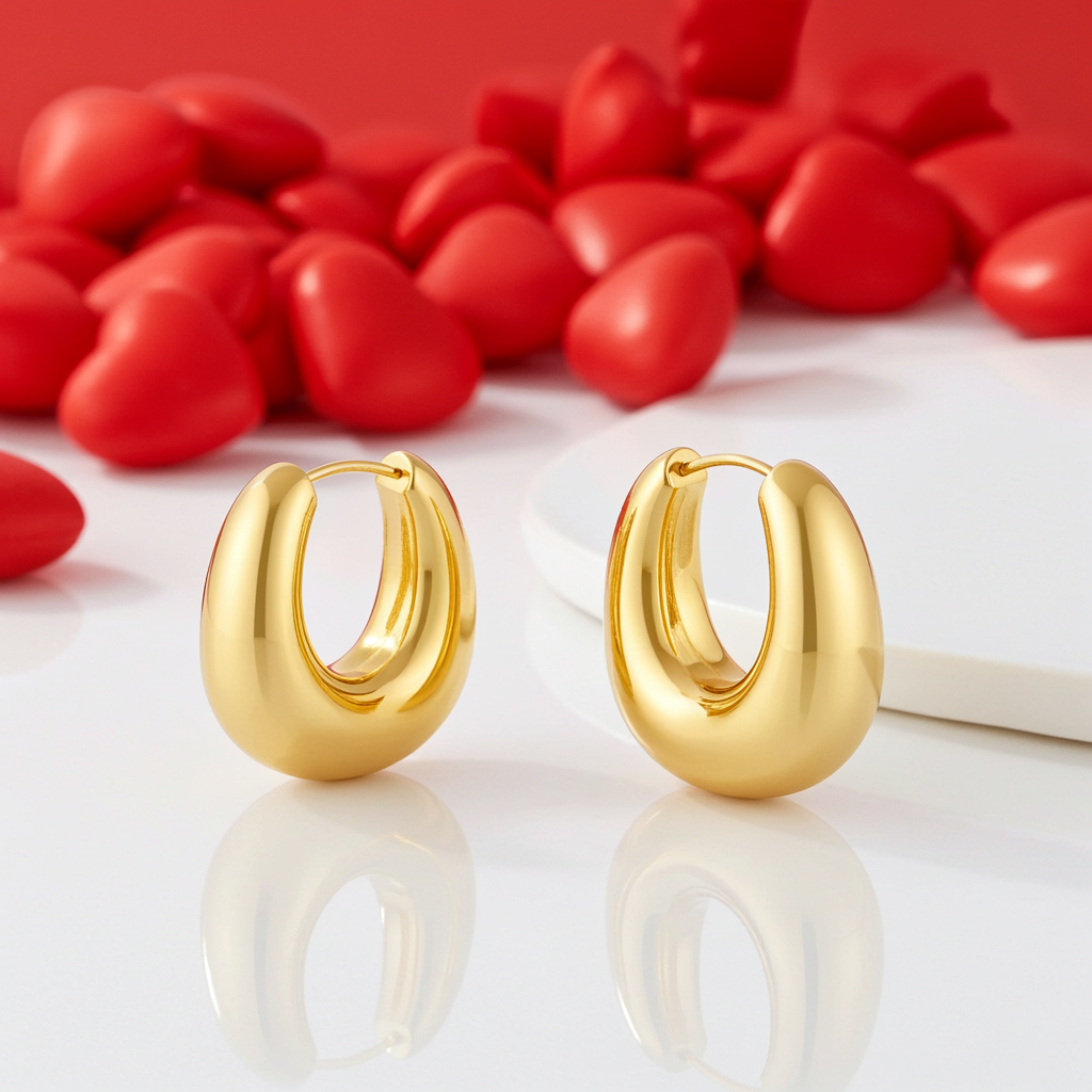 Liquid Gold Sculptural Hoops