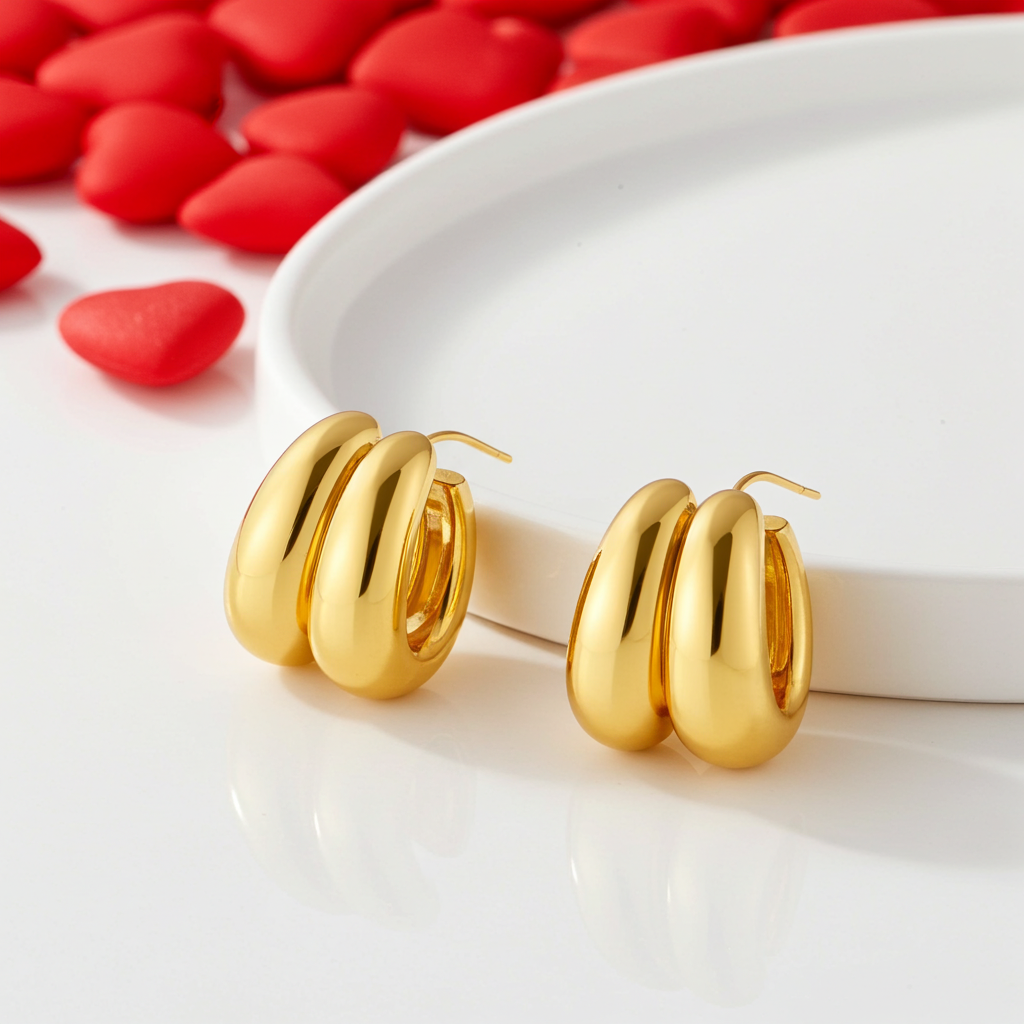 Liquid Gold Sculptural Hoops