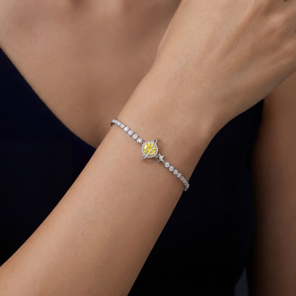 Bracciale Sogni Stellari | Moissanite Gialla VVS1 1 Carato