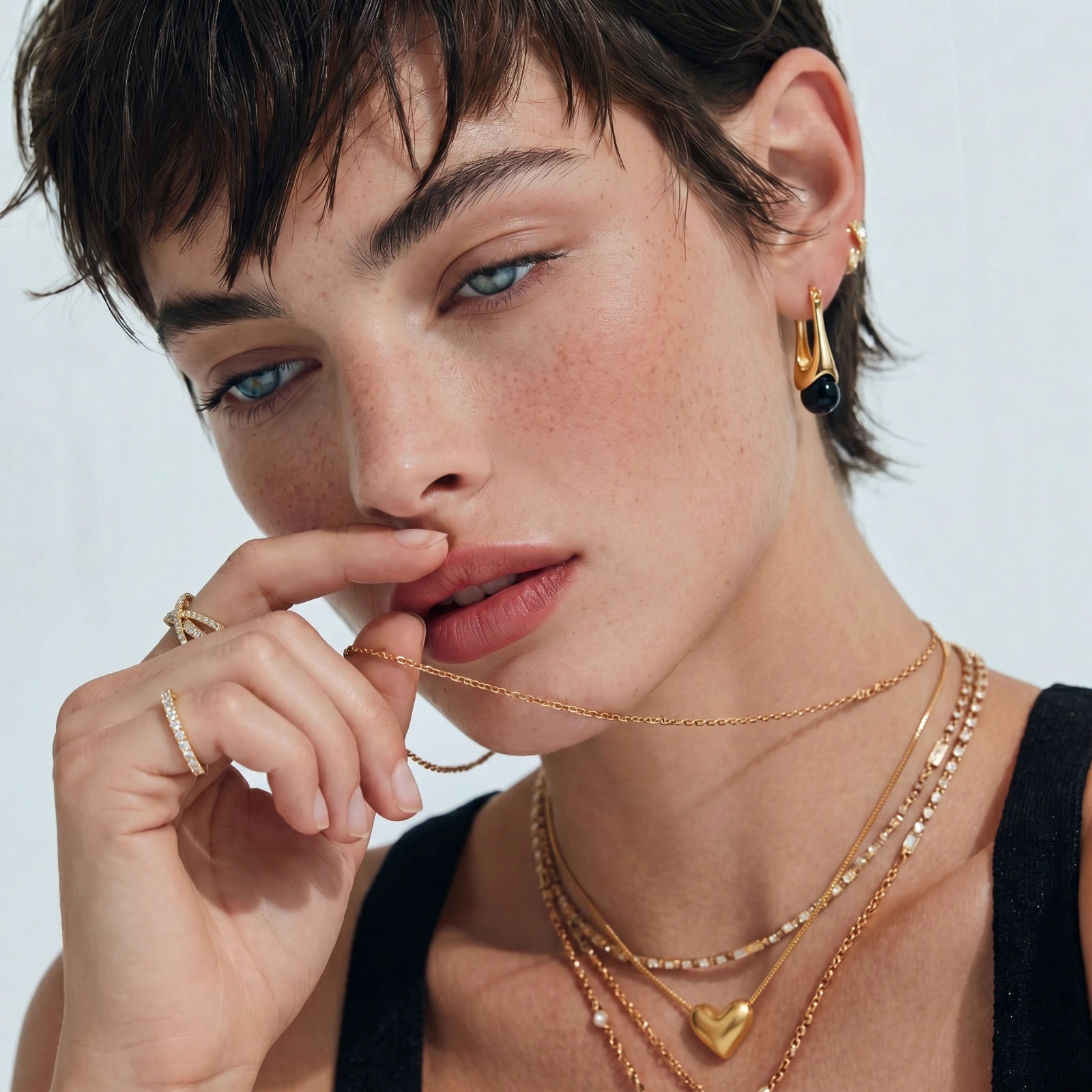 Orecchini Midnight Drop | Agata Nera & Oro 18K su Argento 925