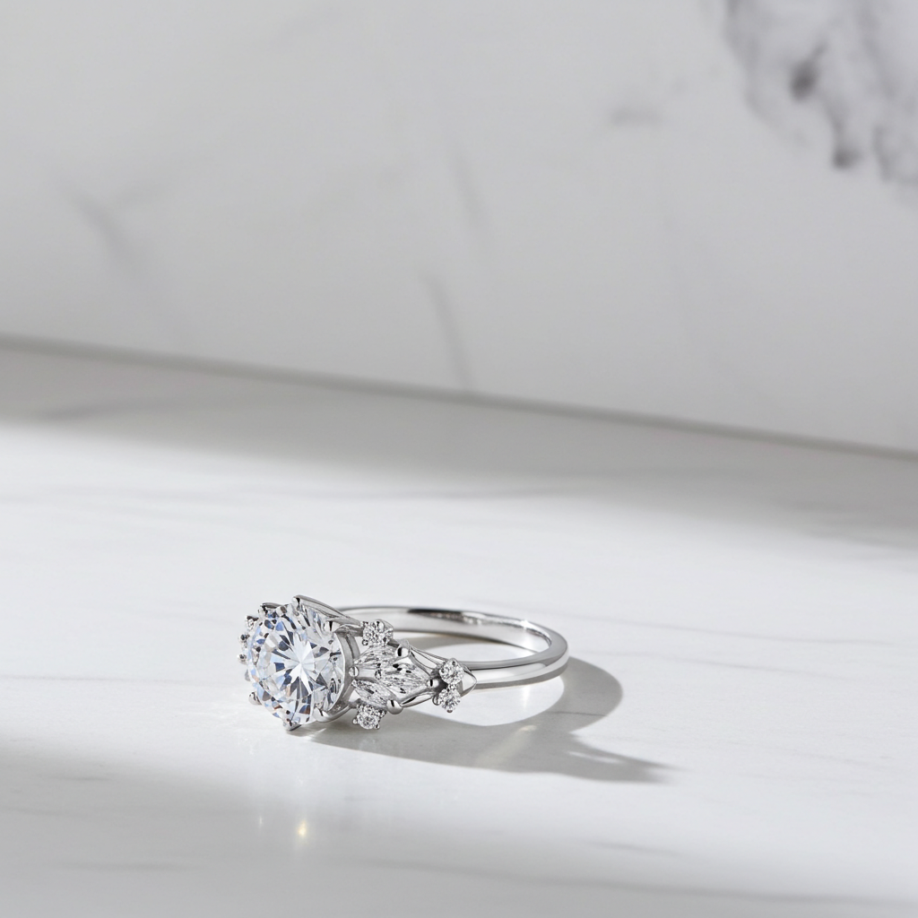 Anello della Promessa Celestiale | Moissanite Ovale 1.2ct VVS1