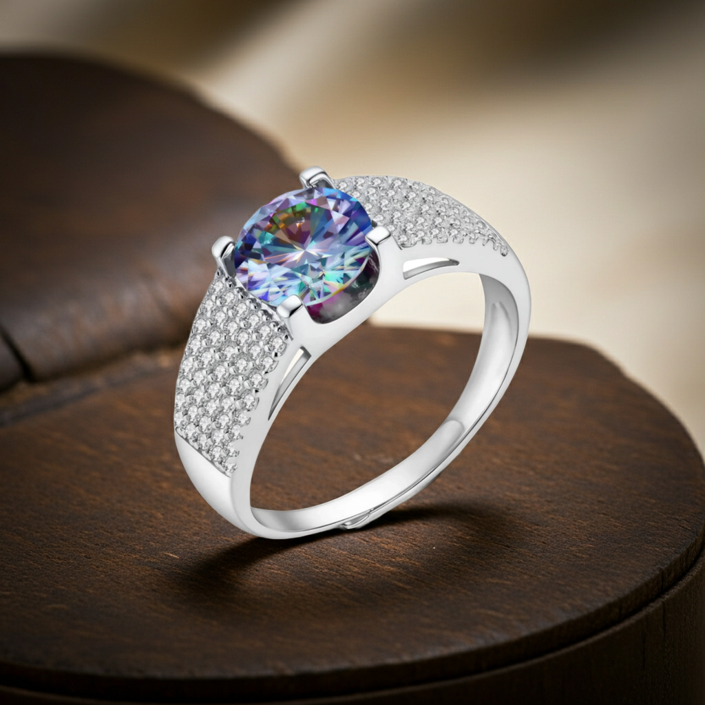 Anello Potere Prisma | Moissanite VVS1 2 Carati