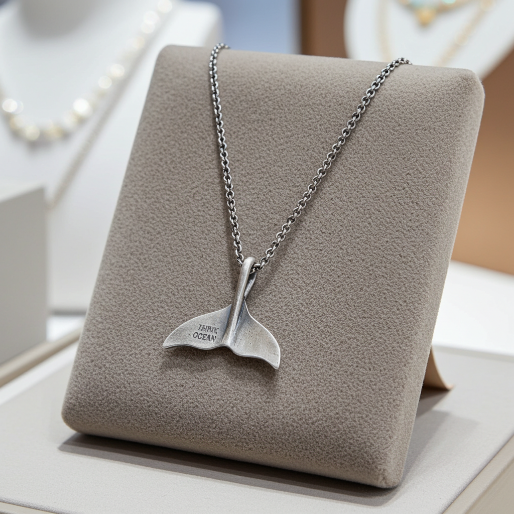 Collana Coda di Balena Think Ocea5 & Impatto Zen – Argento 92ro