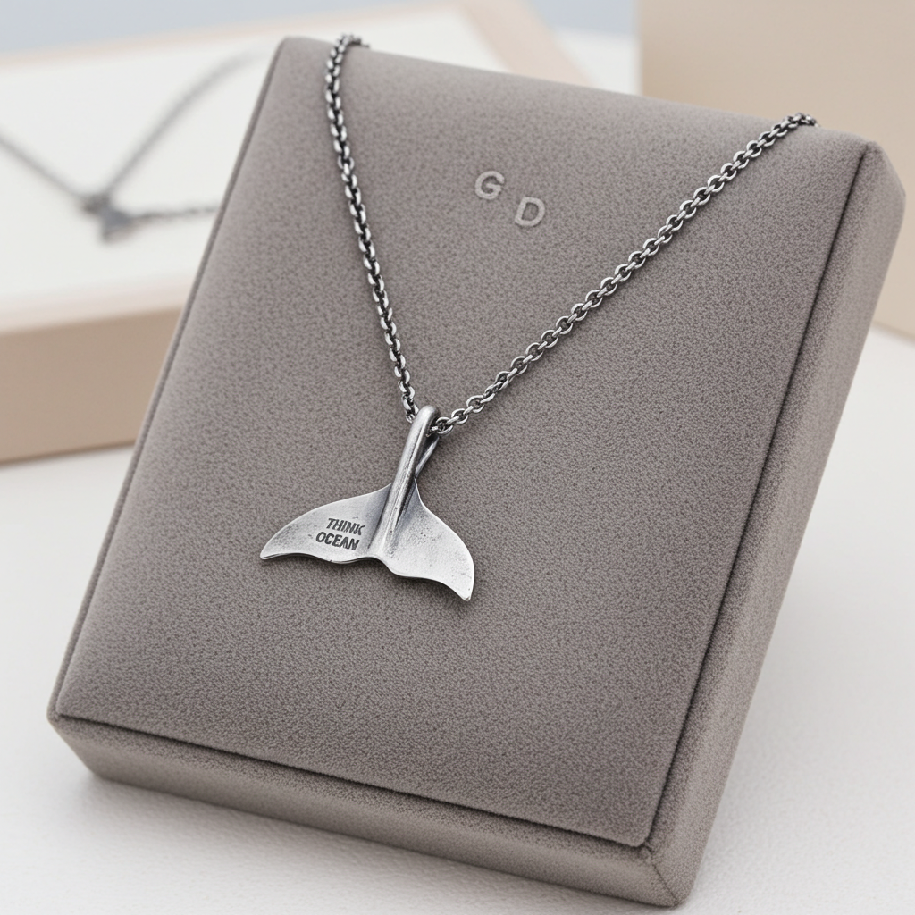 Collana Coda di Balena Think Ocea5 & Impatto Zen – Argento 92ro