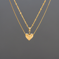 Collana Cuore Dorato | Oro 18K su Argento 925
