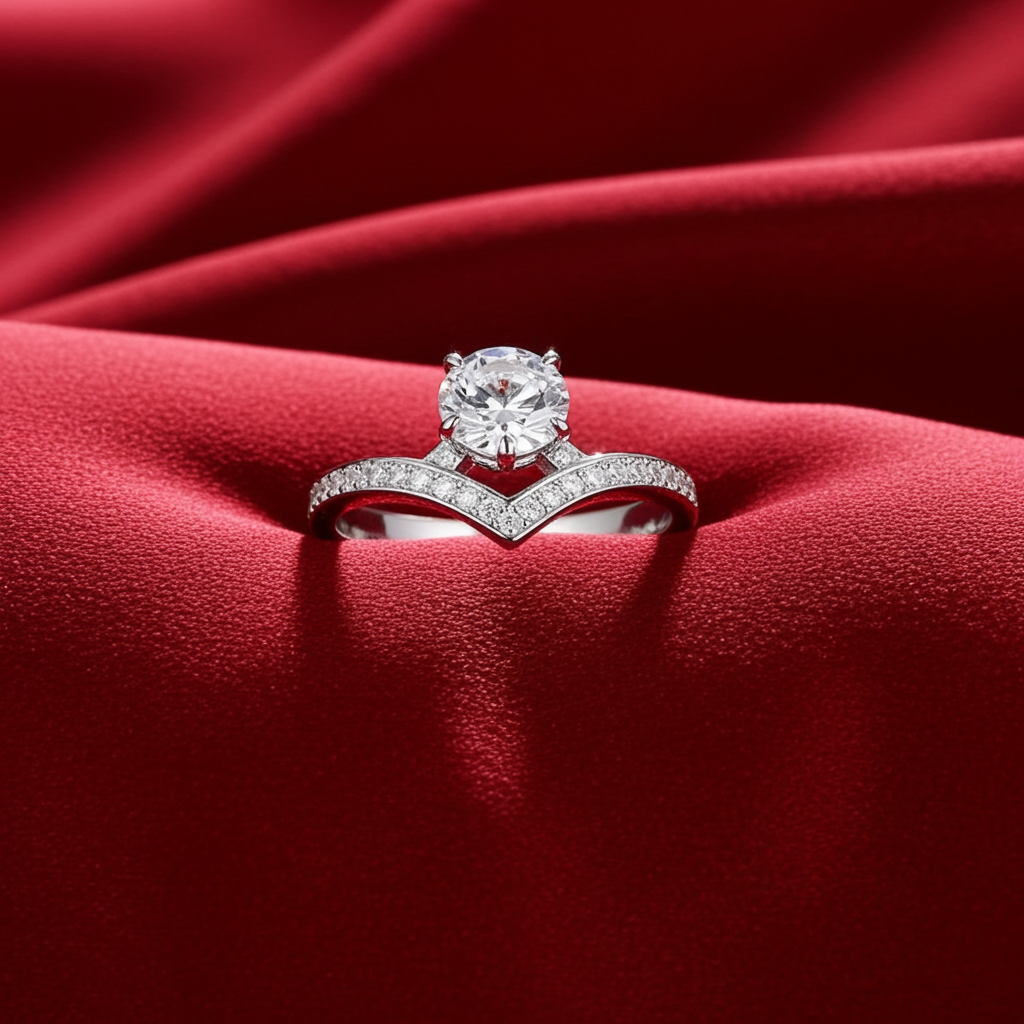 1 Carat Moissanite 925 Sterling Silver Ring