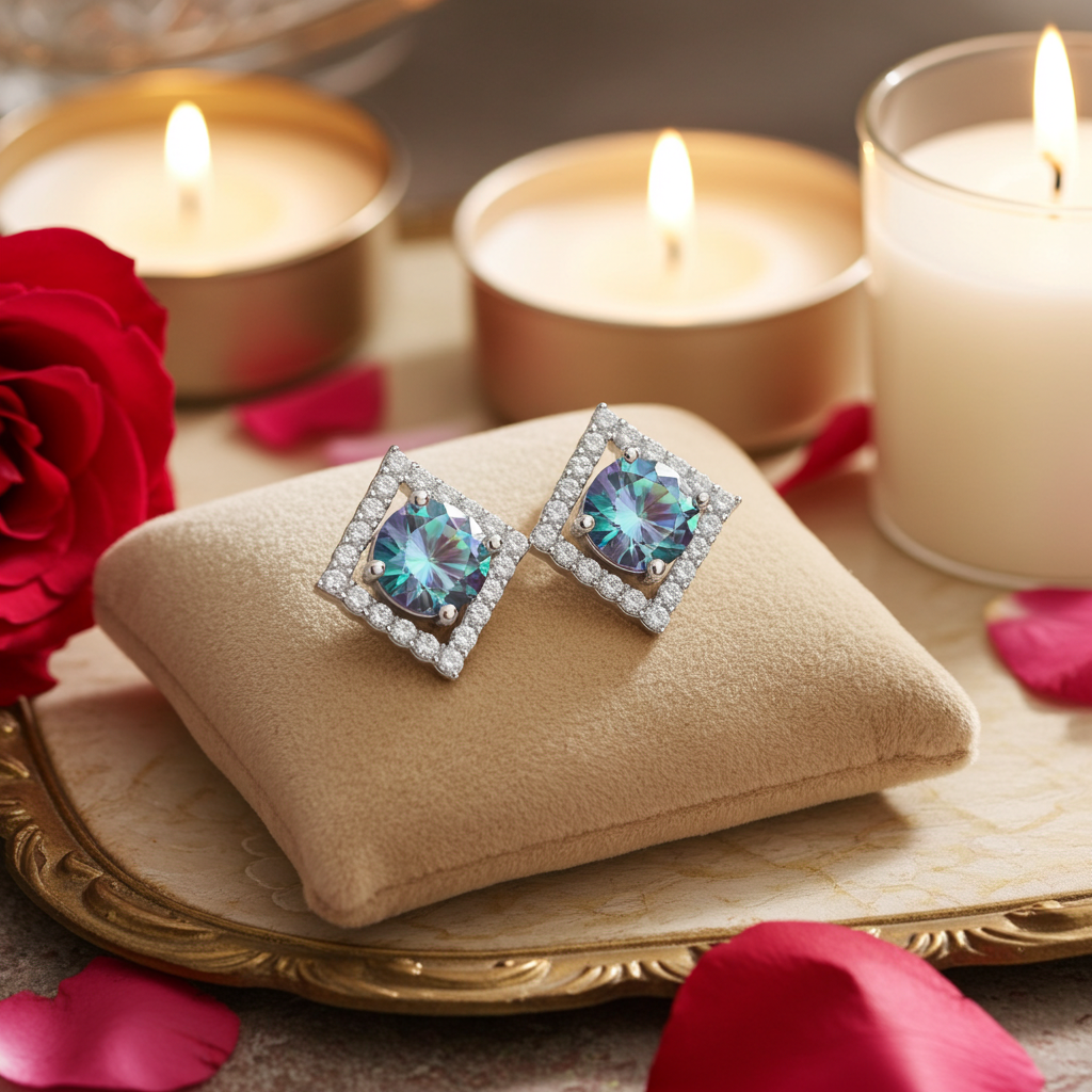 Orecchini Prism Dreams — Moissanite Rainbow VVS1 & Argento 925