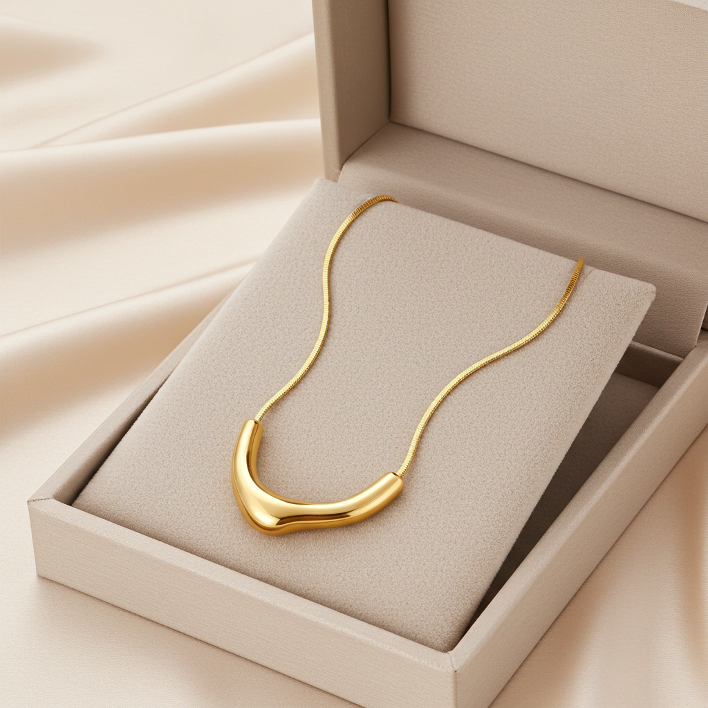 Curve Statement Necklace