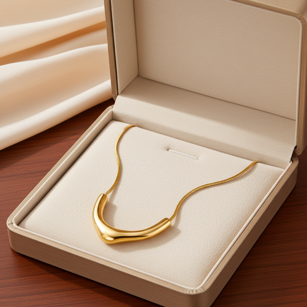 Curve Statement Necklace