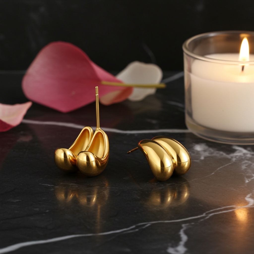 Liquid Gold Sculptural Hoops