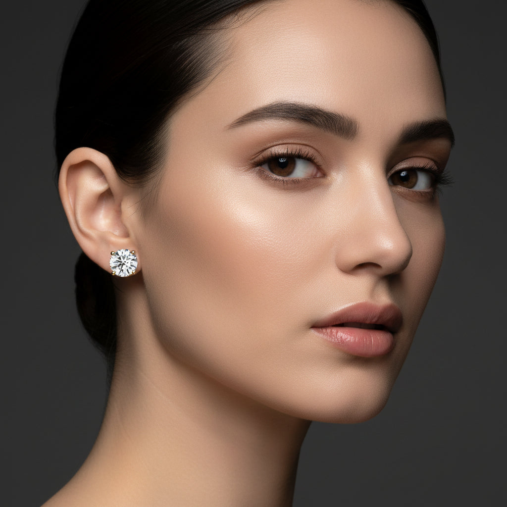 Brillantezza quasi perfetta, ogni giorno. Questi orecchini a lobo in Moissanite certificata 1.60 CTW rappresentano il massimo della qualità disponibile: colore DEF (incolore) e purezza IF-VS1 per una lucentezza che rivaleggia con il diamante.

Disponibili in oro bianco o oro giallo 14K su argento 925 — scegli la finitura che rispecchia il tuo stile.