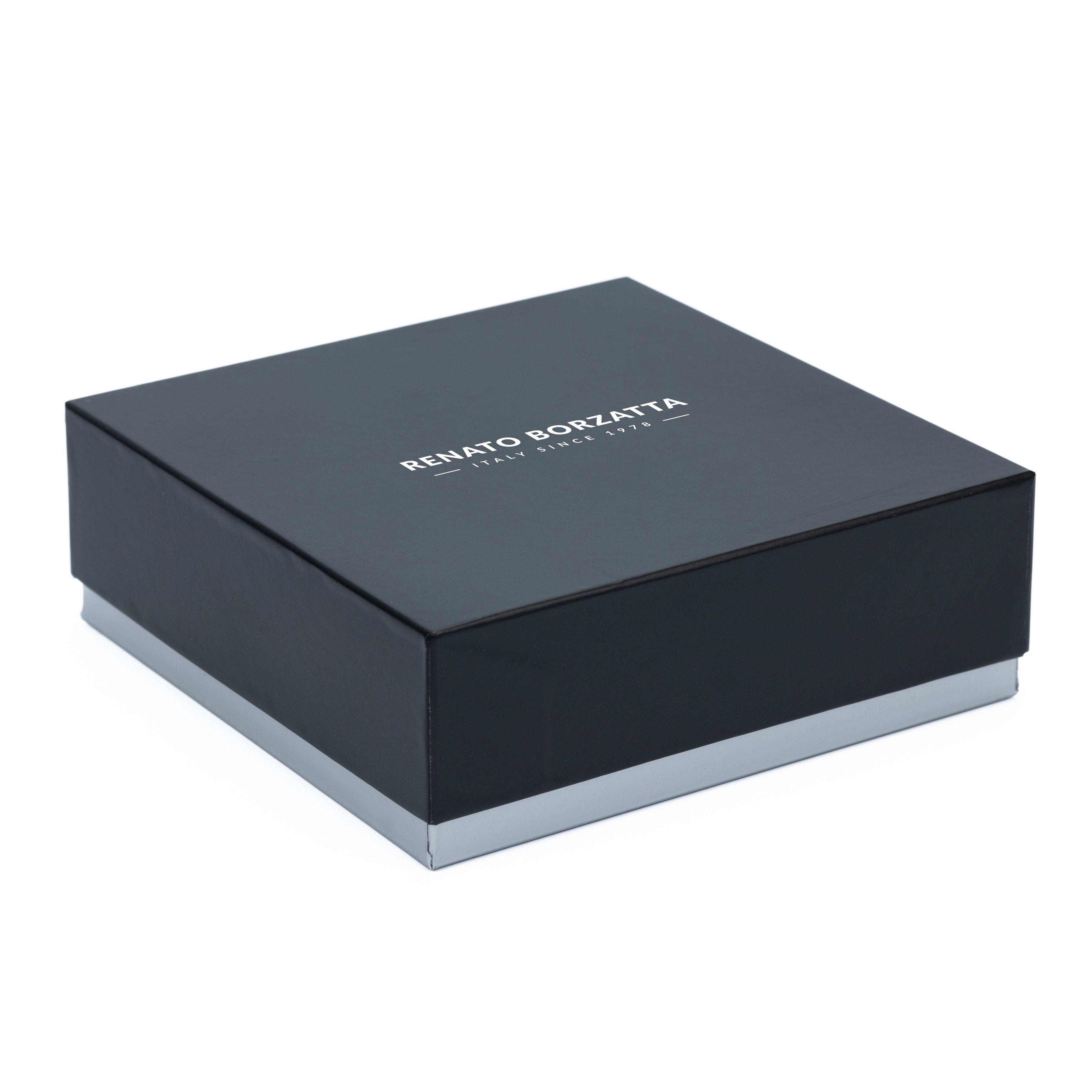 RB4023AY | Women's Belt Made in Italy in Genuine Dollar Grain Leather. Polished Silver Buckle. Gunmetal Color. Dimensions: 115 x 3.0 x 0.5 cm (waistline 100 cm)