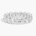 Anello Eternity Moissanite Ovale 5 CTW – Oro Bianco 14kt