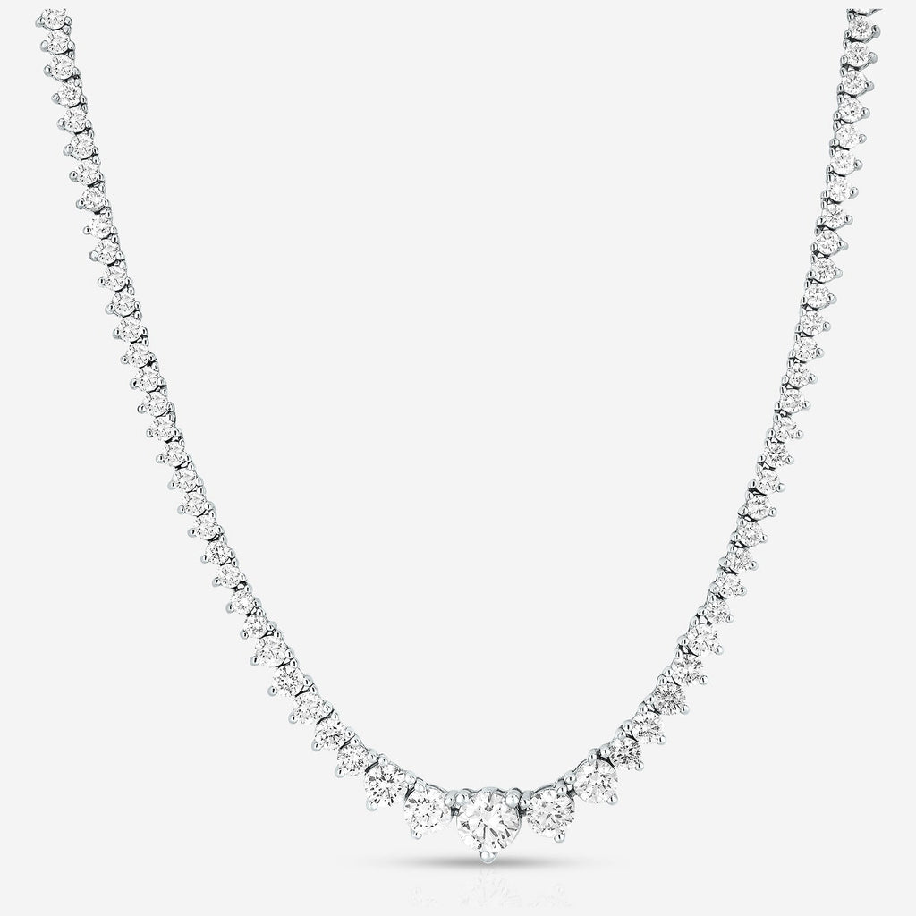 Collana Tennis Graduated Moissanite 15 CTW — Oro 14K