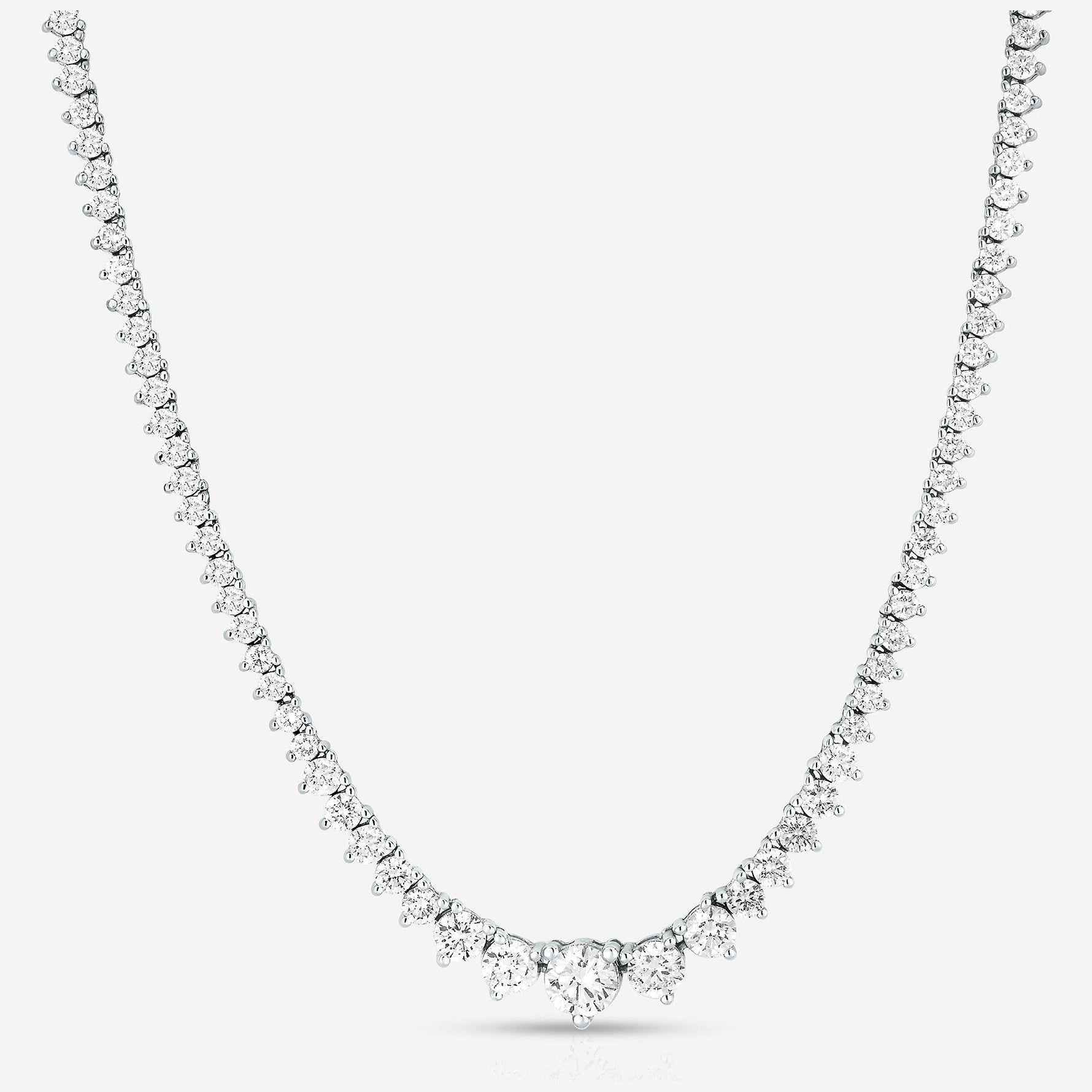 Collana Tennis Graduated Moissanite 15 CTW — Oro 14K