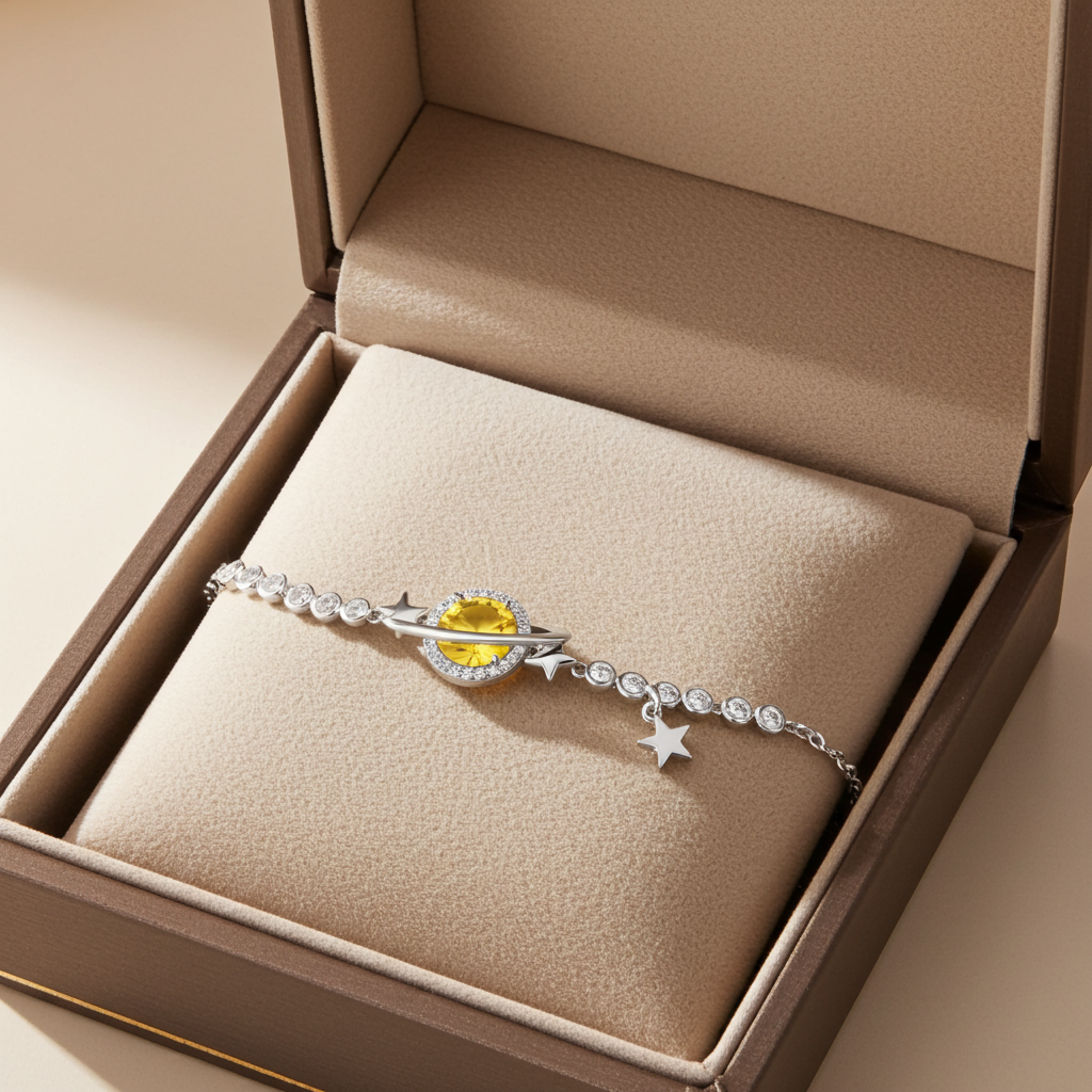 Bracciale Sogni Stellari | Moissanite Gialla VVS1 1 Carato