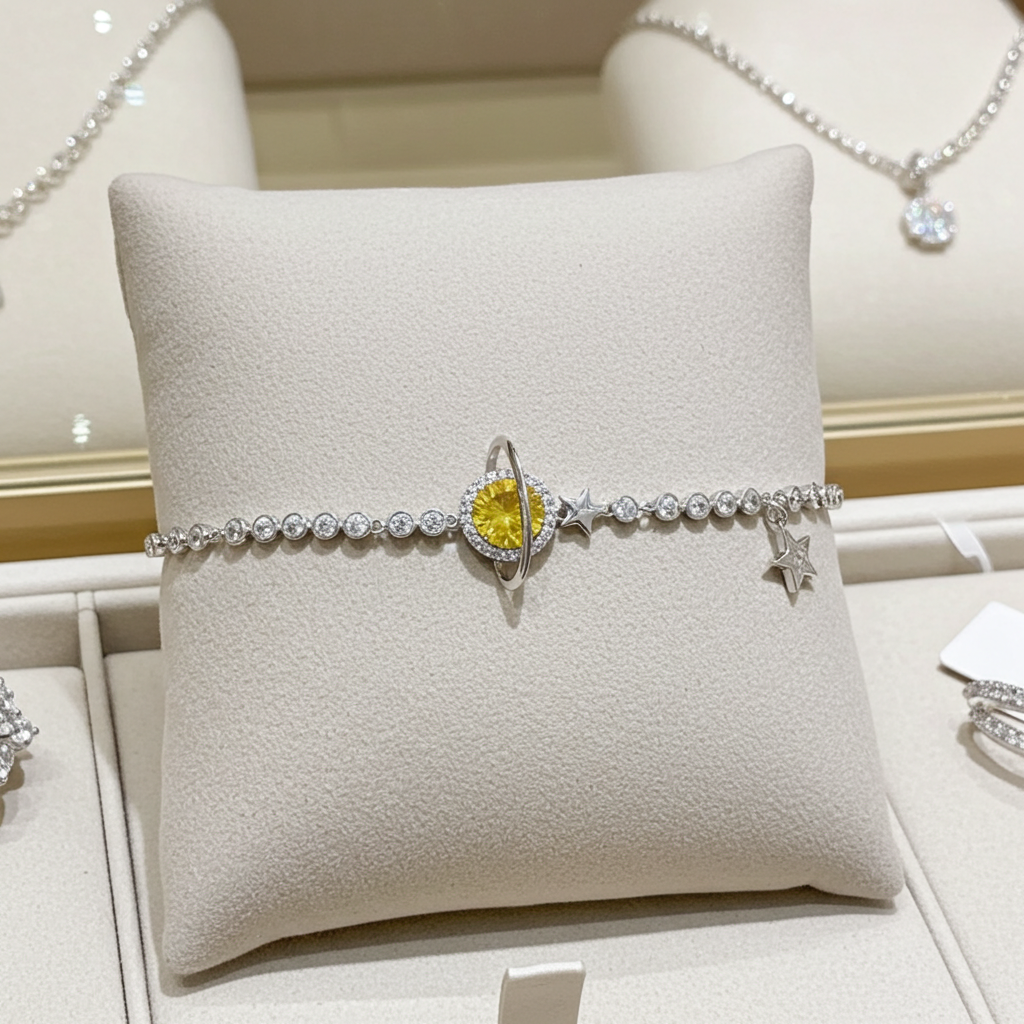 Bracciale Sogni Stellari | Moissanite Gialla VVS1 1 Carato