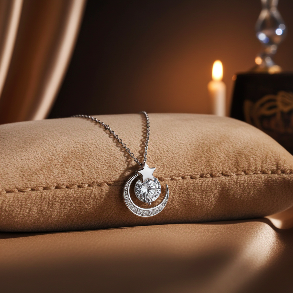 Star and Moon Pendant Necklace