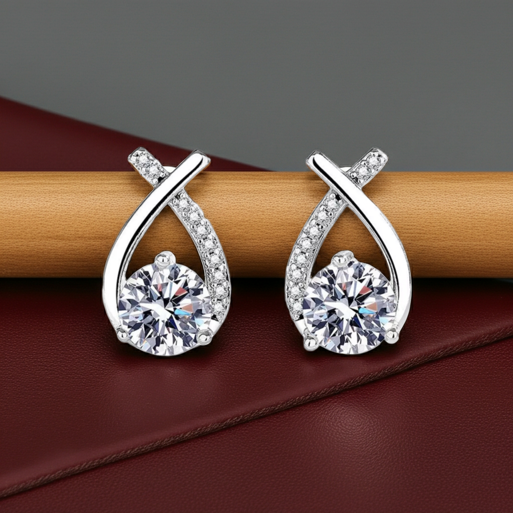 Orecchini Moissanite | 1 Carato VVS · Argento 925