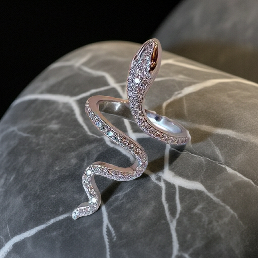 Anello Serpente | Zircone · Argento 925