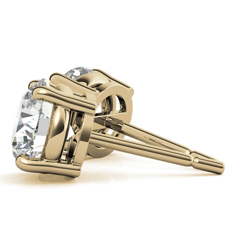 Orecchini Solitaire Moissanite 1.60 CTW — DEF Color, IF-VS1 — Oro 14K