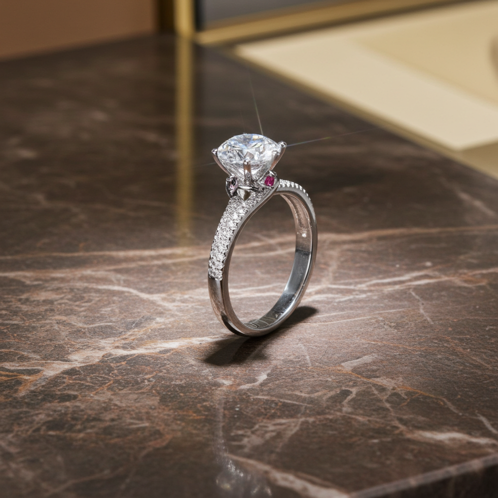 Moissanite Ring — 1 Carat | Argento 925