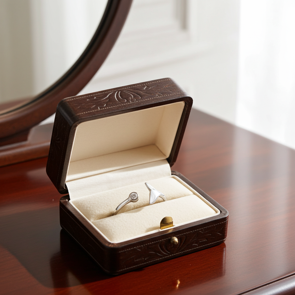 925 Sterling Silver Whale Tail Ring