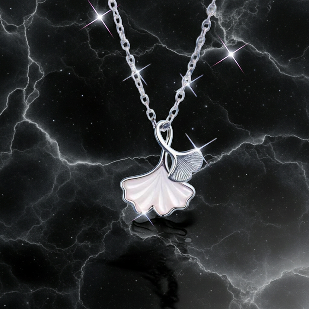 Ginkgo Leaf Pendant Necklace