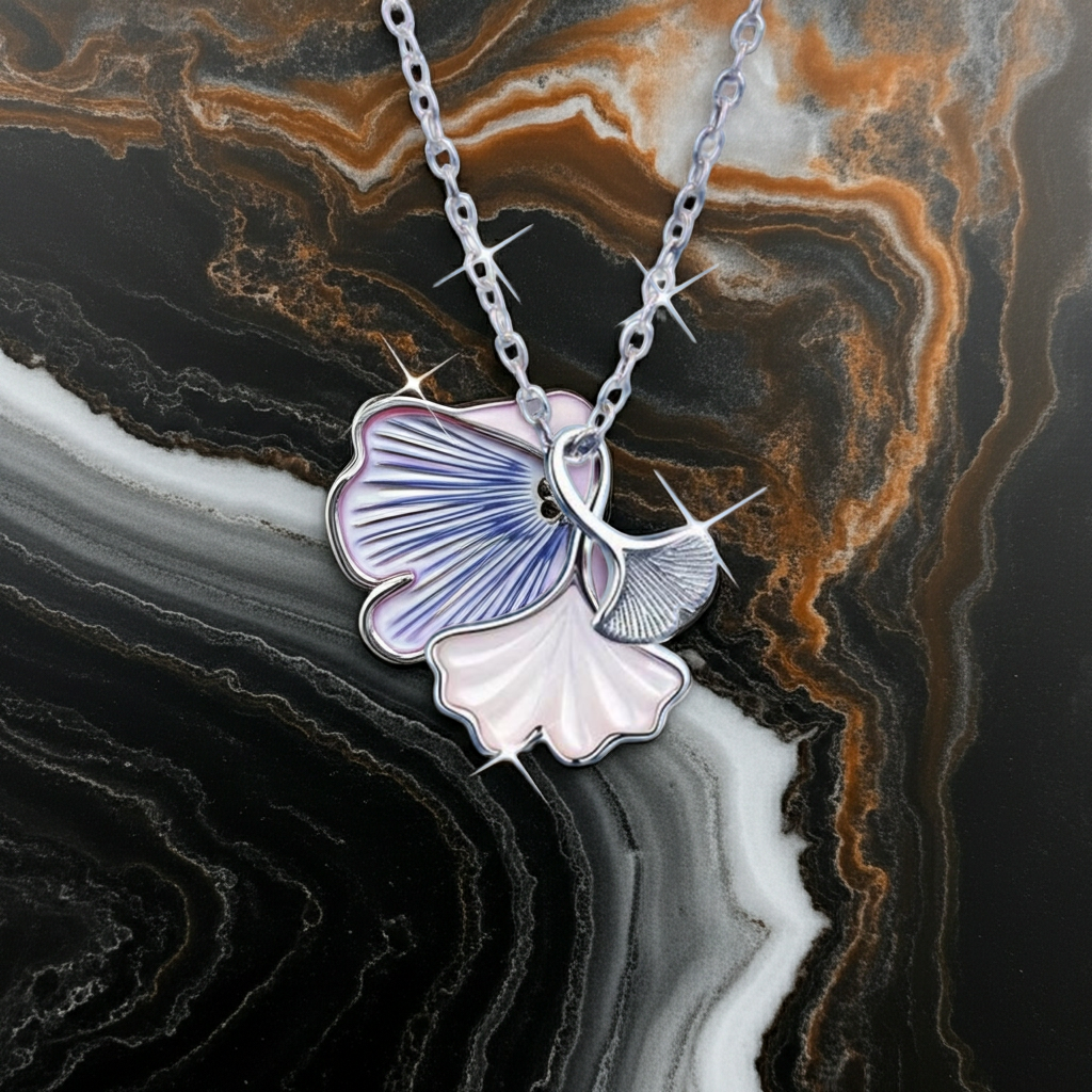 Ginkgo Leaf Pendant Necklace