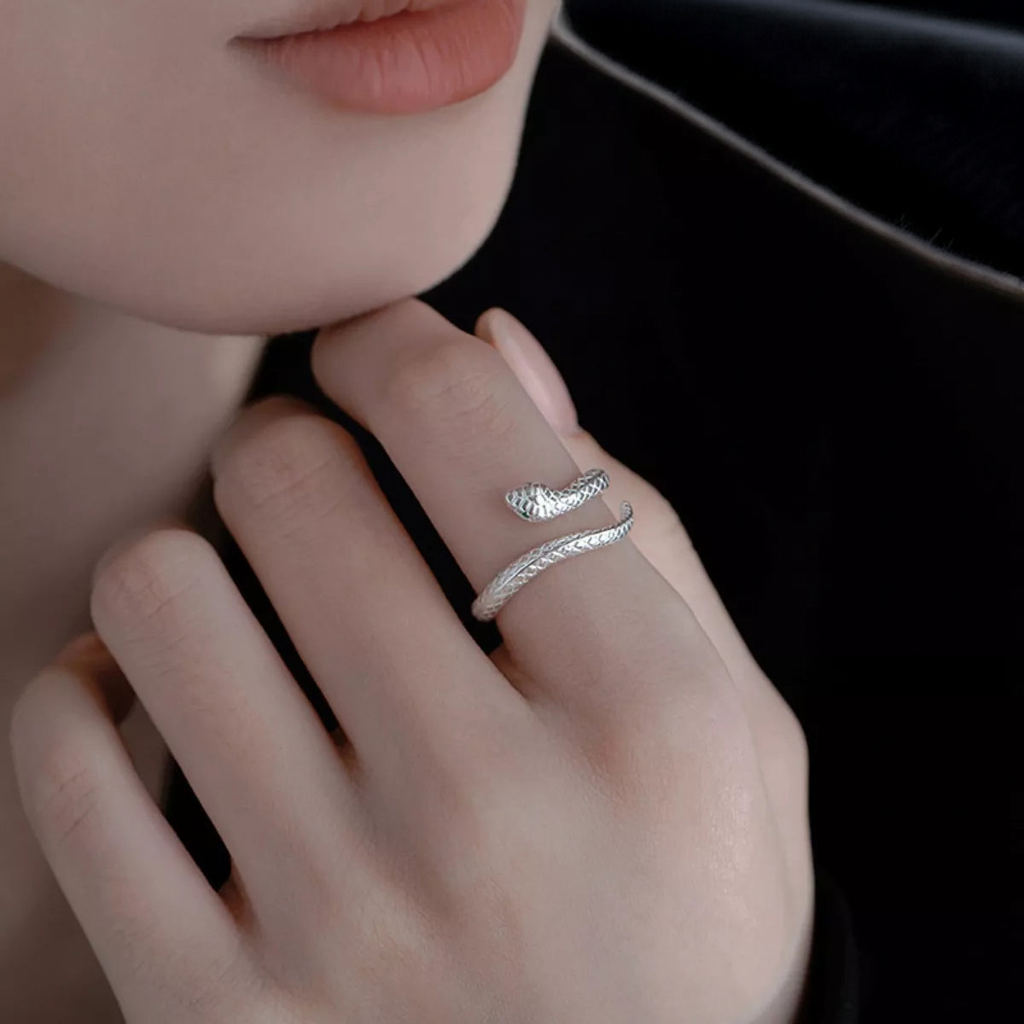 Snake Bypass Ring — Argento 925