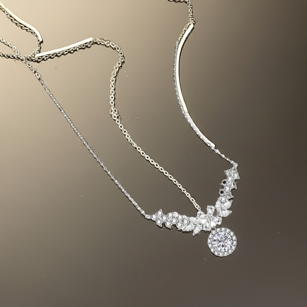 Collana Statement Ali Celesti — Moissanite VVS1 & Argento 925