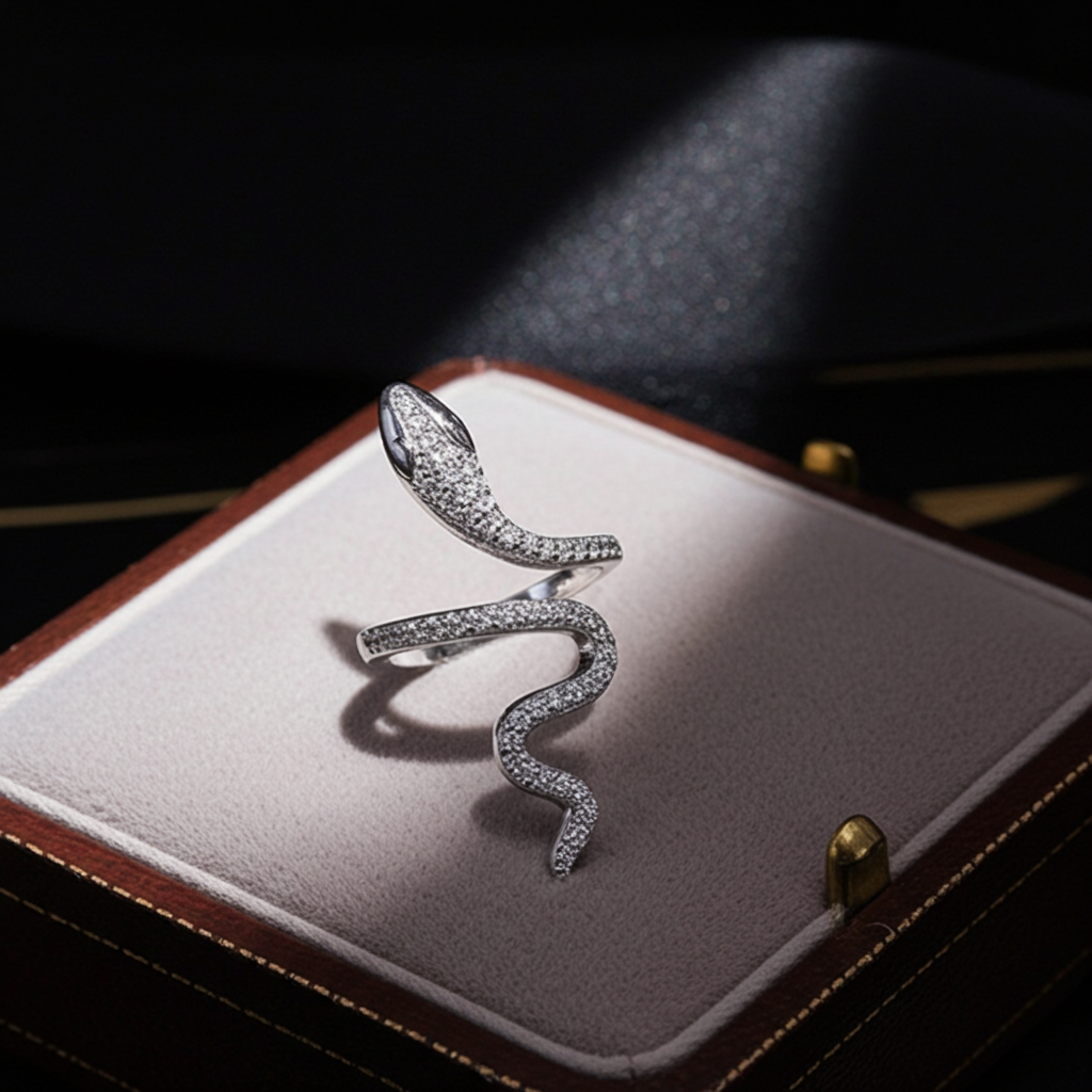Anello Serpente | Zircone · Argento 925