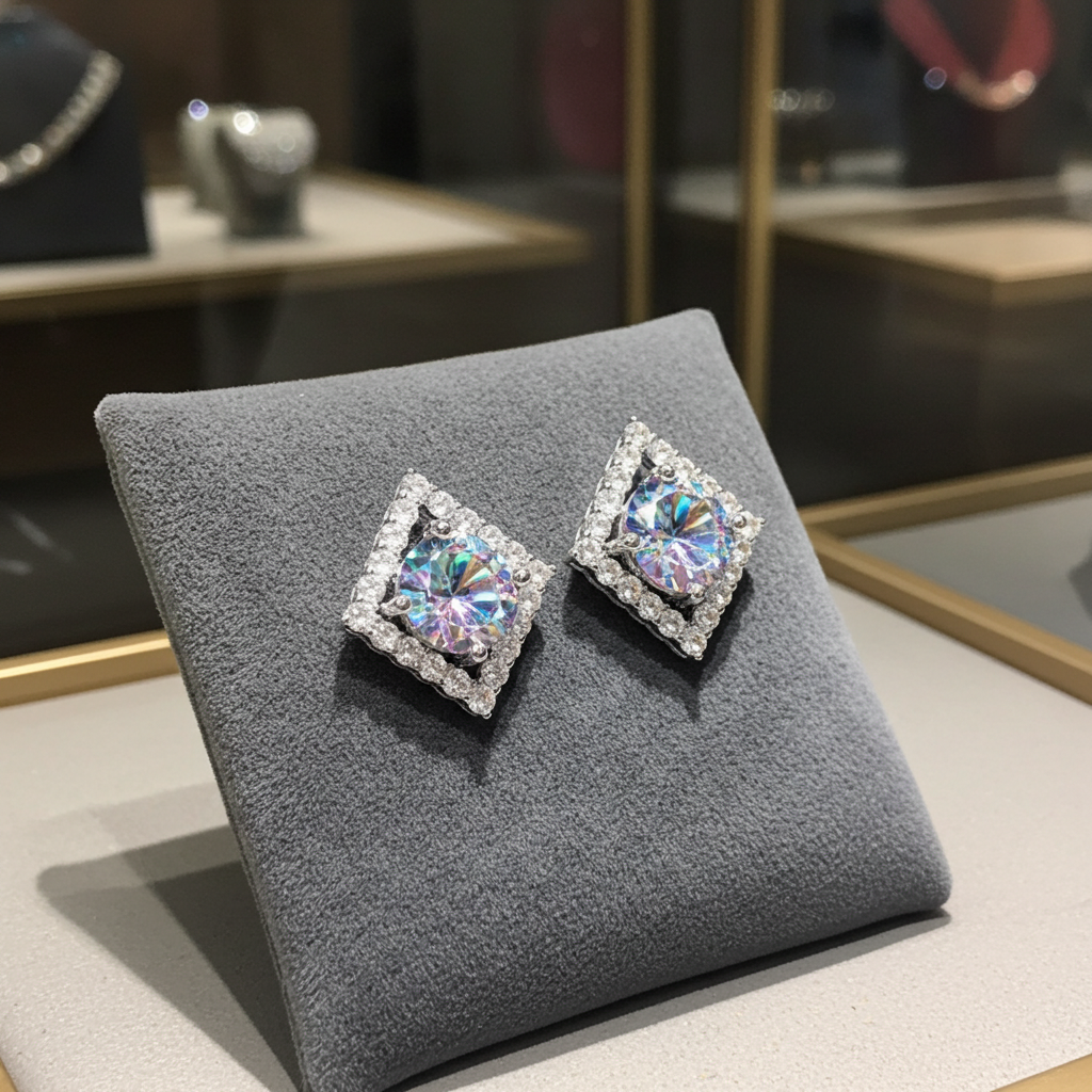 Orecchini Prism Dreams — Moissanite Rainbow VVS1 & Argento 925