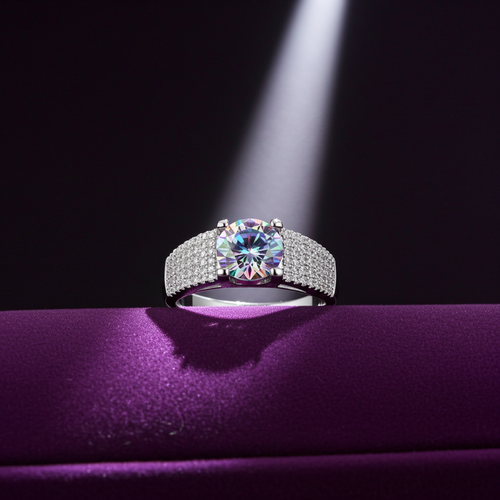 Anello Potere Prisma | Moissanite VVS1 2 Carati