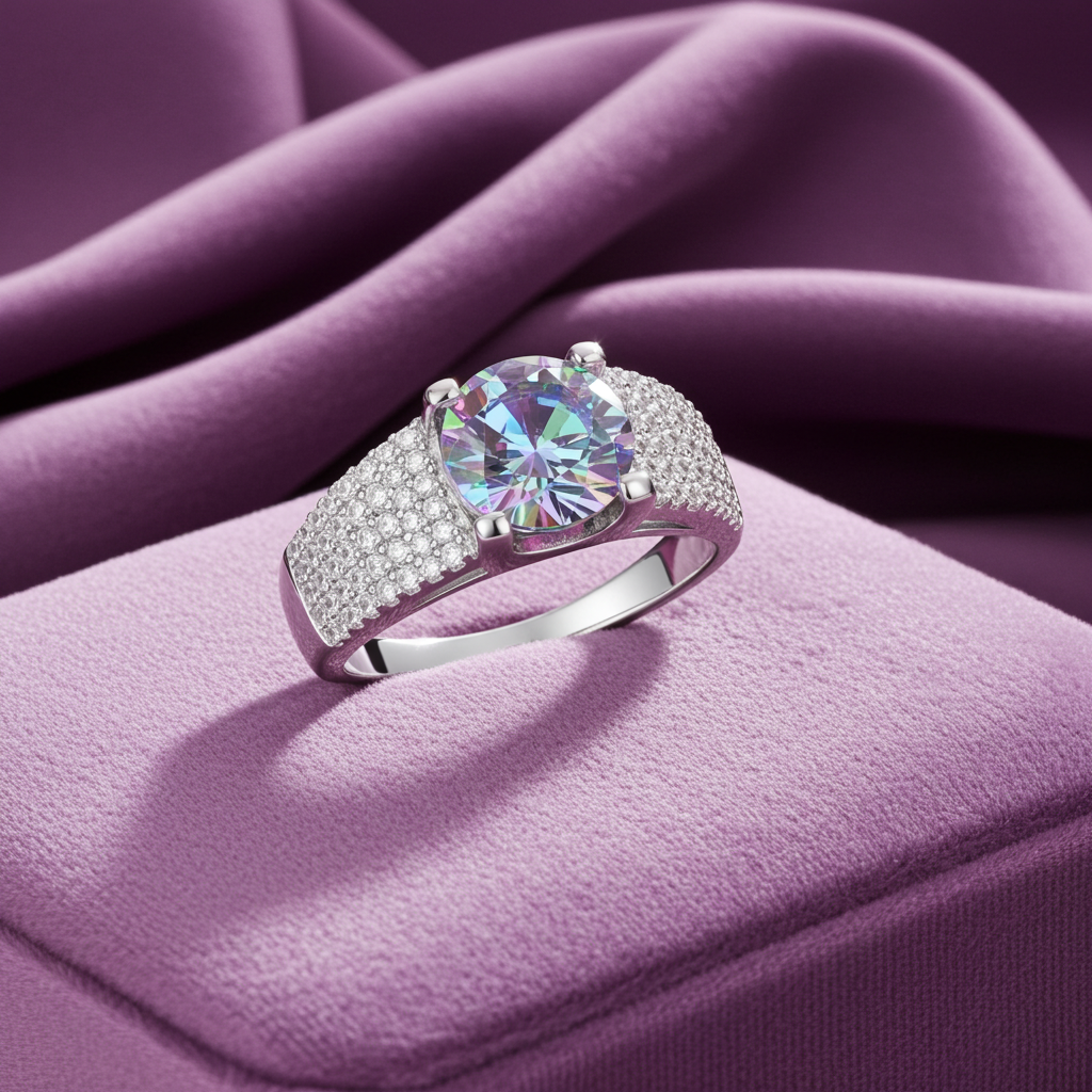 Anello Potere Prisma | Moissanite VVS1 2 Carati