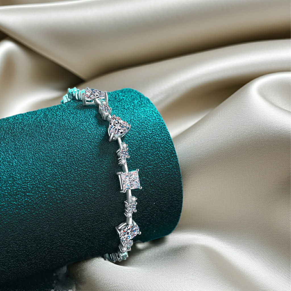 Bracciale Moissanite 6.2 Carati — Argento Sterling 925