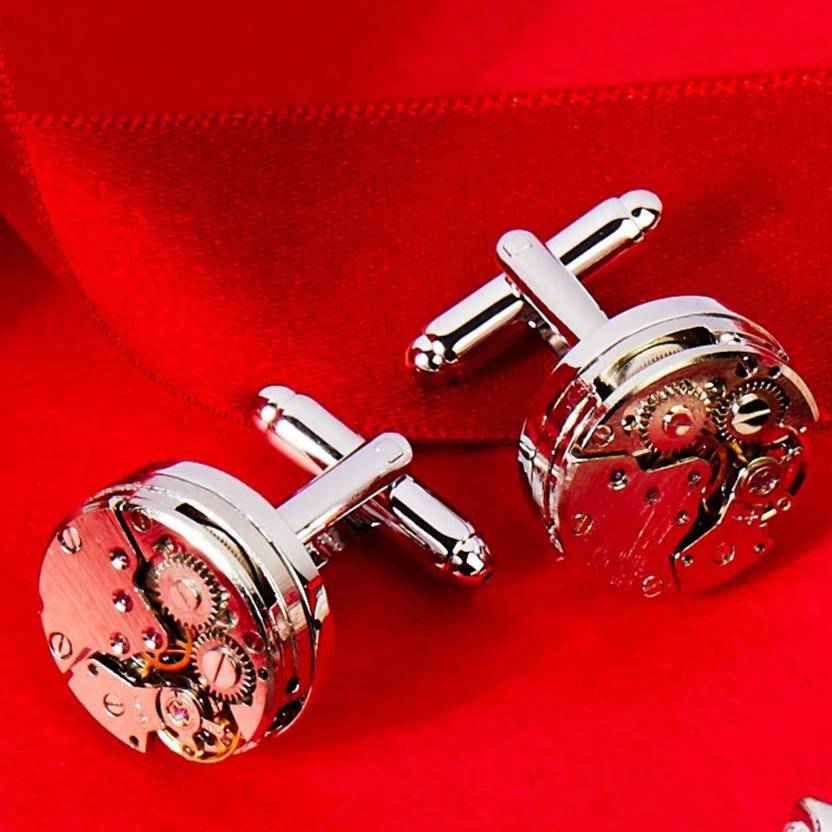 Gemelli Movimento d'Orologio – Acciaio Inox Argento