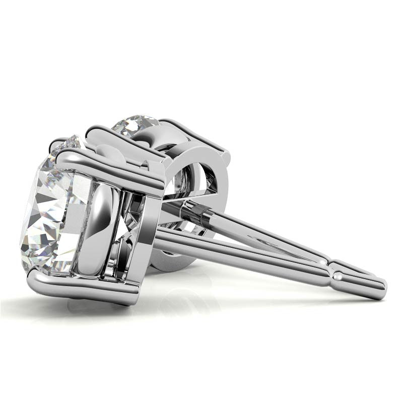 Orecchini Solitaire Moissanite 1.60 CTW — DEF Color, IF-VS1 — Oro 14K