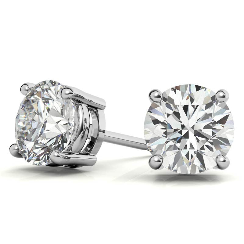 Orecchini Solitaire Moissanite 1.60 CTW — DEF Color, IF-VS1 — Oro 14K