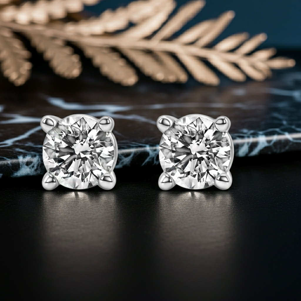 Orecchini Solitaire Diamante Lab-Grown 0.25 CTW — Oro 14K