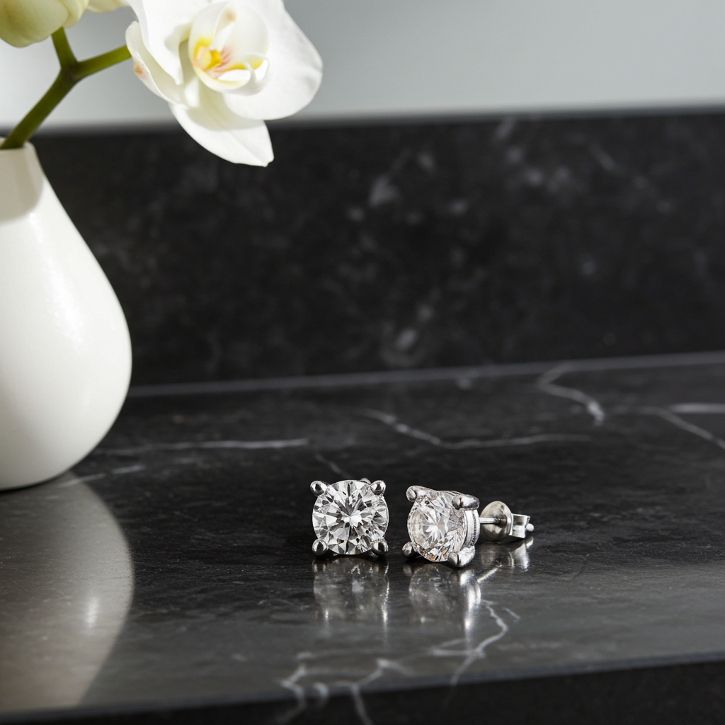 Orecchini Solitaire Diamante Lab-Grown 0.25 CTW — Oro 14K