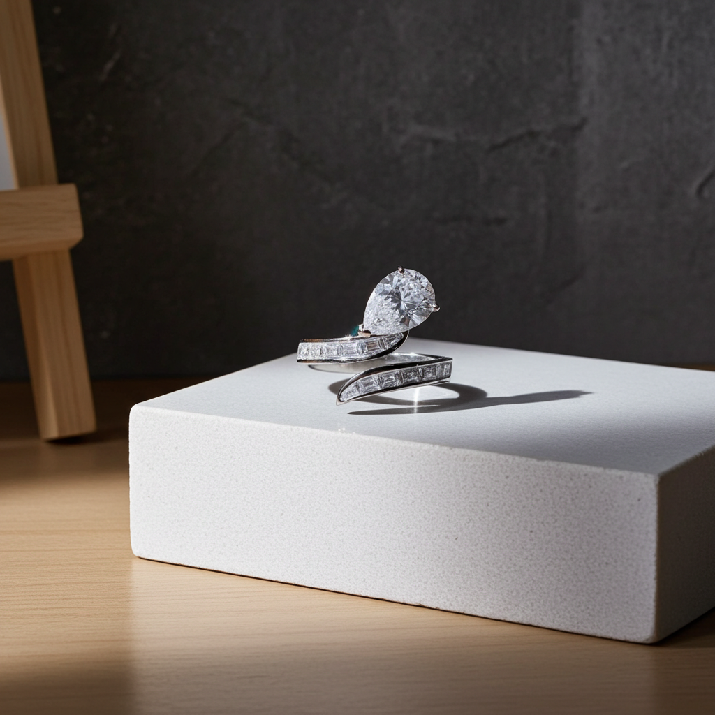 Anello Bypass Moissanite 3 Carati | Argento 925