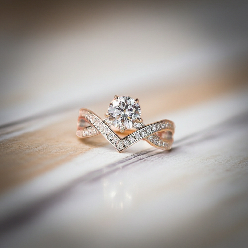 1 Carat Moissanite 925 Sterling Silver Ring