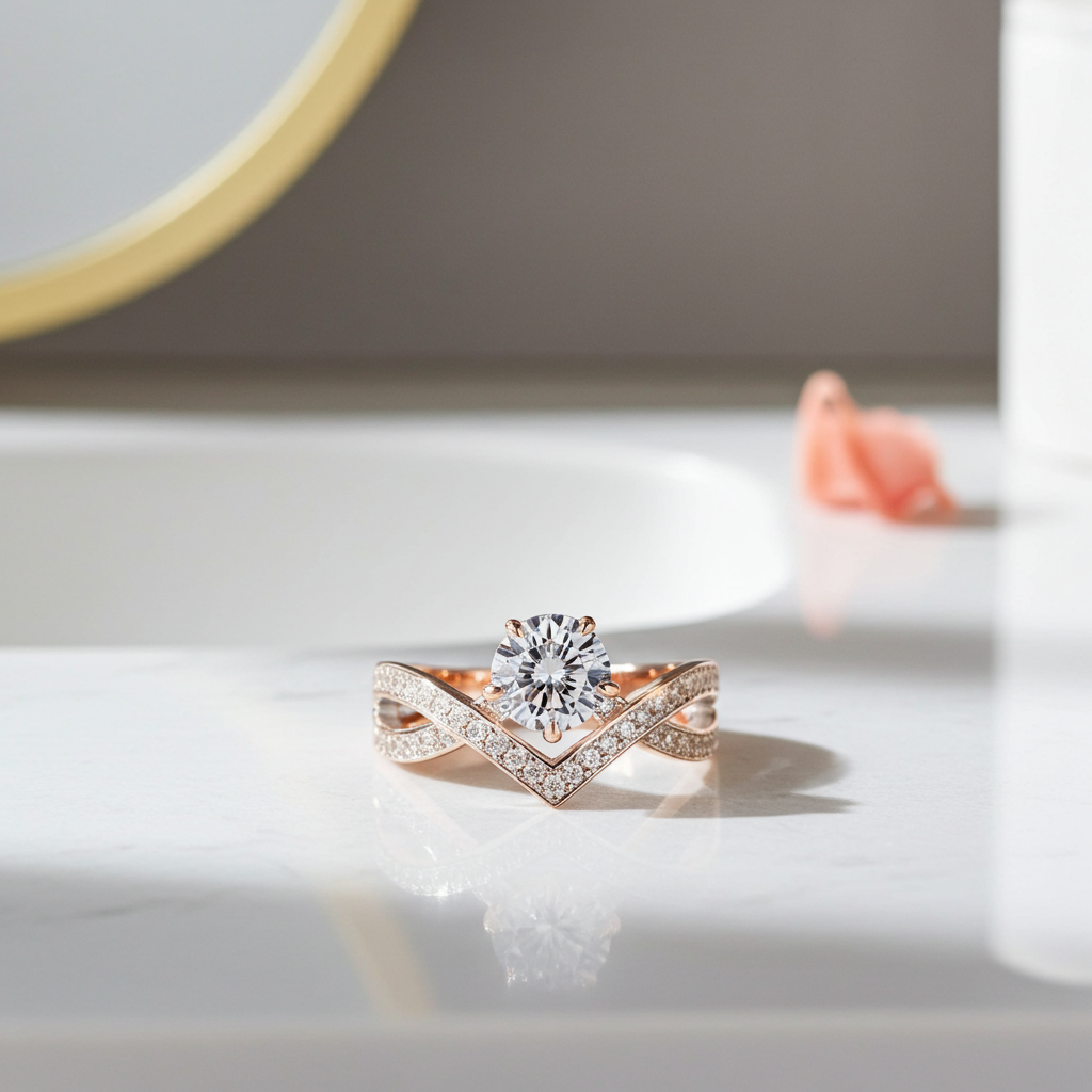 1 Carat Moissanite 925 Sterling Silver Ring